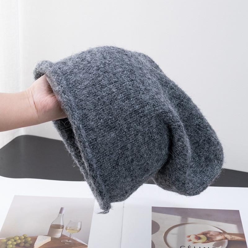 Sheep Wool Knit Beanie Hat For Women Winter Warmth And Windproof Protection