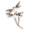 Drip Oil Dragonfly Brooch, Fashion Insect Brooch Women's Diamond Pearl, Pin Shawl Buckle Accessories
