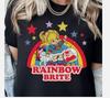 РАДУЖНАЯ БРАЙТ Футболка Футболка Футболка Винтажная Эстетическая Футболка Ретро 80-е Милая Футболка