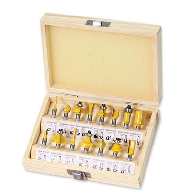 15 шт., прямые фрезы для резки дерева, карбид вольфрама, деревообработка, 1/4 дюйма, 8 мм, набор фрез