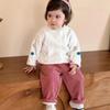 Мальчики Девочки Зимние Бархатные Детские Брюки Мультяшный Мишка Средняя Посадка Теплые Брюки Мешковатые Толстые Детские Брюки