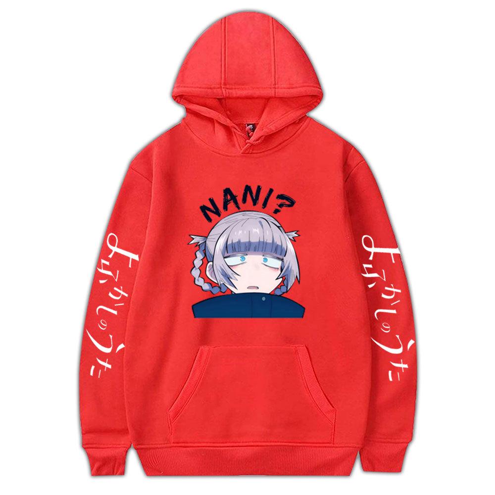 Anime NANI Hoodie: Cartoon Print, Plus Size, Trendy Autumn/Winter Pullover for European and American Styles.