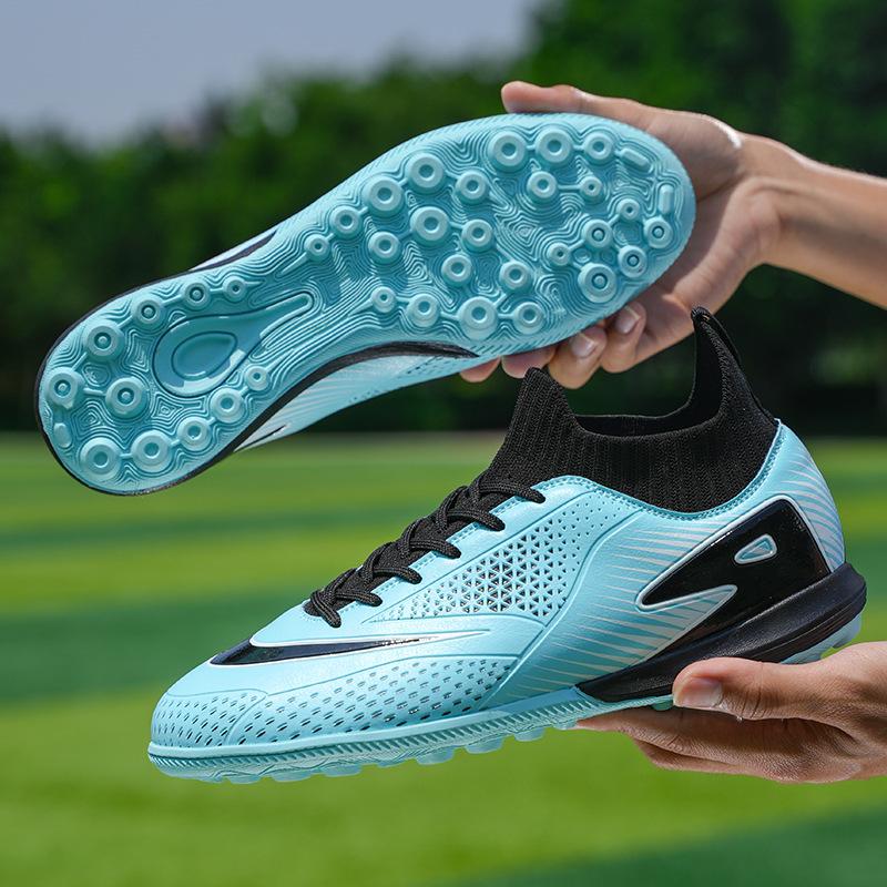 New High-top Football Shoes for Boys and Girls Outdoor Sports Long Nails Broken Nails Competition Training Shoes Non-slip