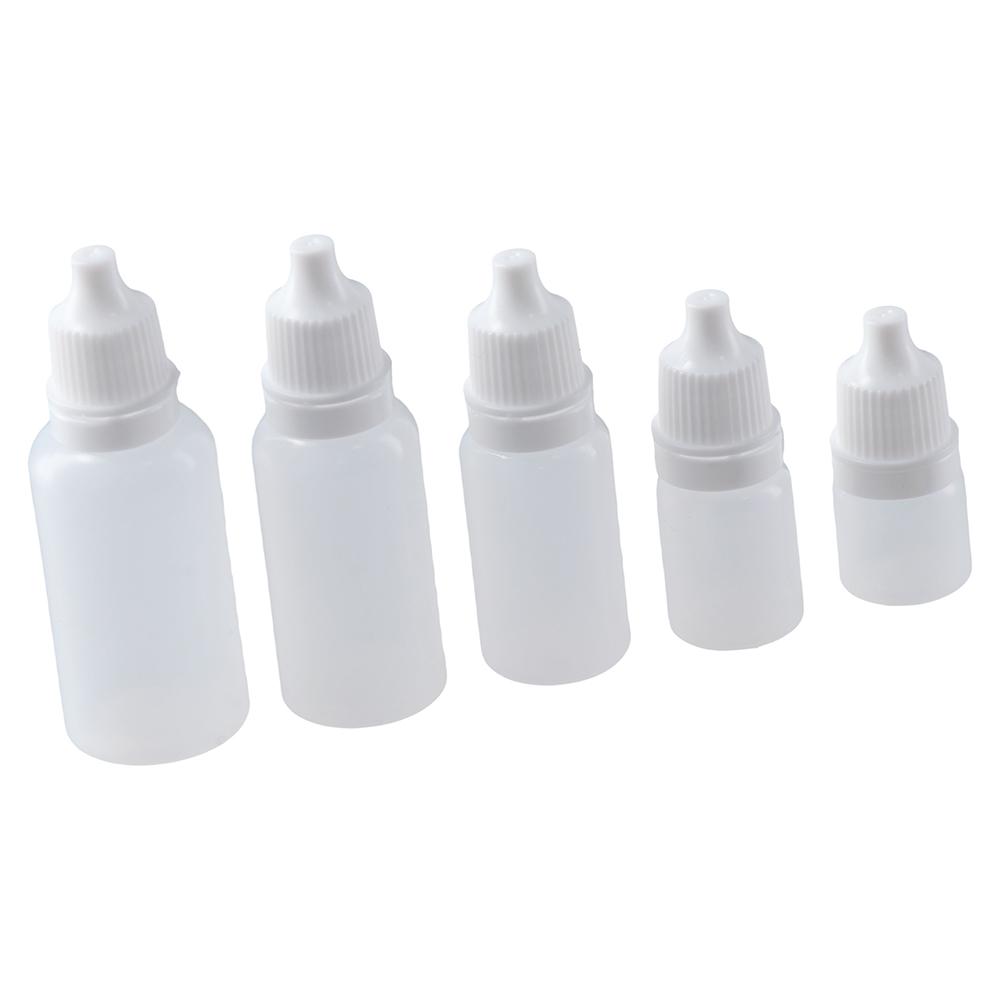 White Squeezable Dropper Bottles Eye Liquid Bottle Plastic Empty Containers Refillable Bottles