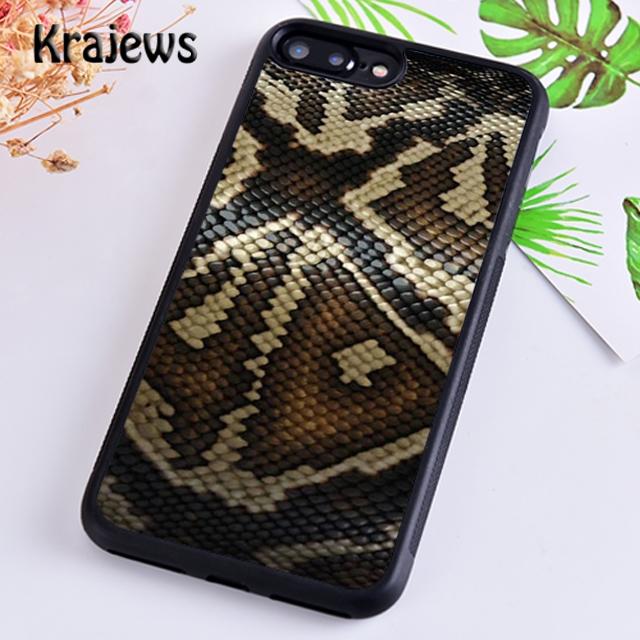 Krajews Текстура змеиной кожи Модный чехол-бампер для телефона Для iPhone 17 Air 16 15 14 plus 12 13 pro max coque Fundas