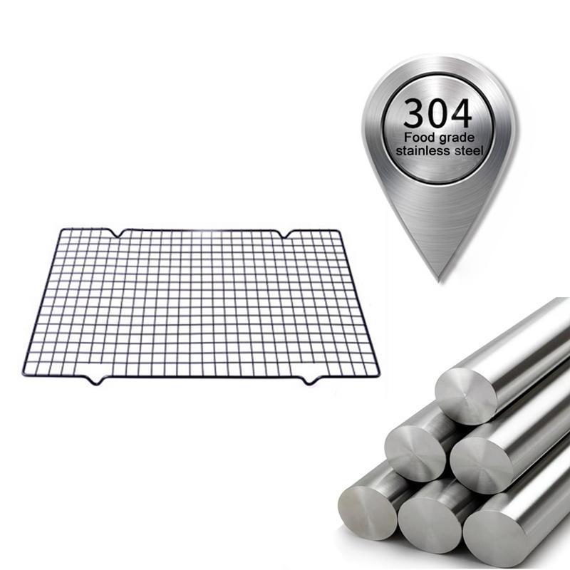 Антипригарная стойка для охлаждения, стальные хлебопекарные инструменты для выпечки торта, бисквита, печенья, противень, решетка для охлаждения из нержавеющей стали, инструменты