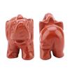 1.5inch Natural Stone Carved Elephant Crystal Figurine Home Decoration Furnishing Article (#06)