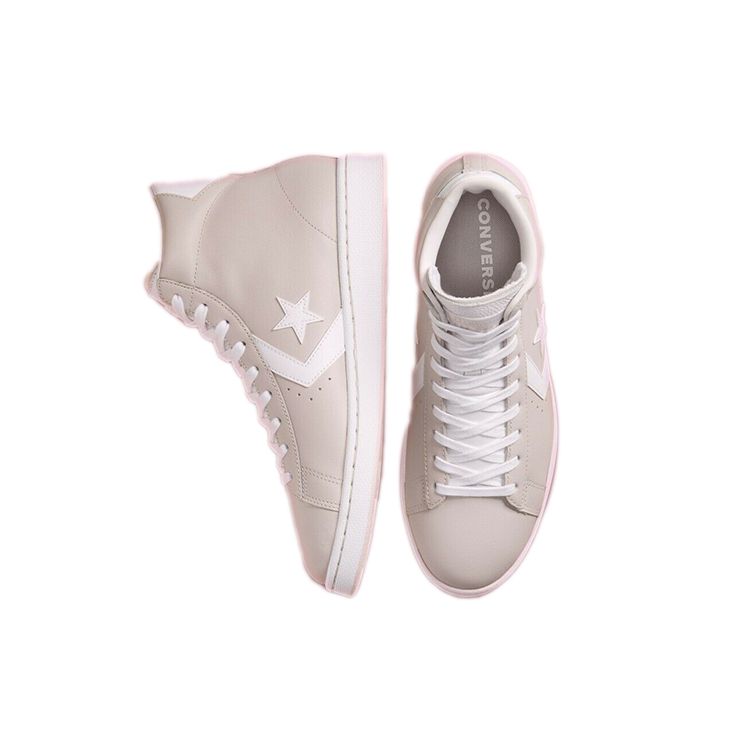 Converse Кроссовки унисекс Pro Leather High Pale Putty Серо-Белые 168524C
