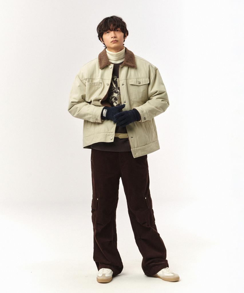 Satur Marron Trucker Jacket Cream