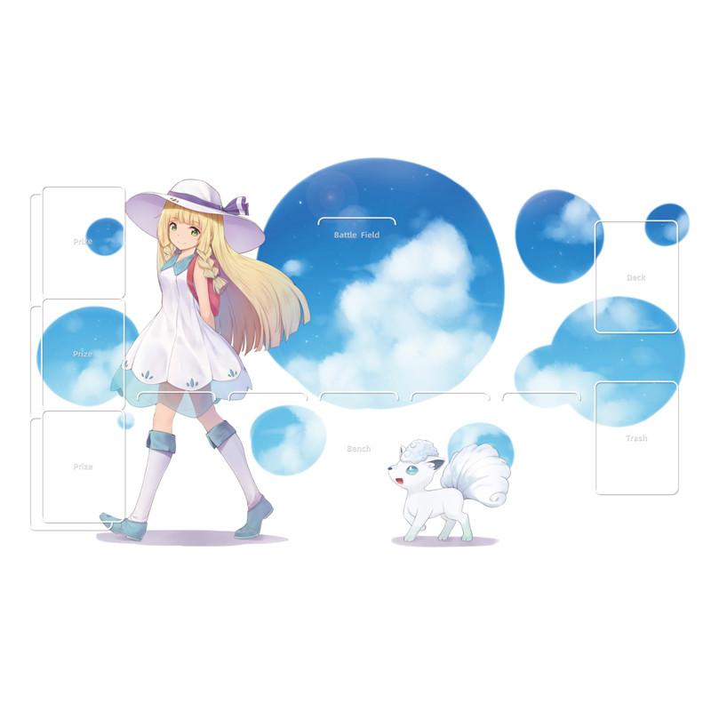 Pokemon Ptcg Card Mat Lillie Lucario Ash Ketchum XCm Anime Game Characters Self Made Diy Single Player Battle Cards Pad