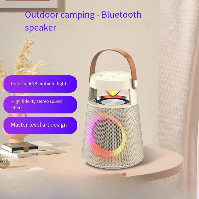 1 шт. Портативный Bluetooth-динамик с мощными басами для дома и улицы с подсветкой, высококачественный Bluetooth-динамик