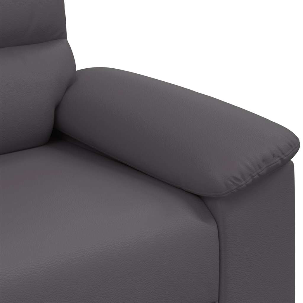 2 Seater Sofa Grey 160 x 81 x 84 cm Faux Leather