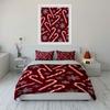 Candy Cane Snowflake Bedding Bedding Duvet Cover Set Duvet Cover Pillowcases (1 * Duvet Cover 2 * Pillowcases, without duvet insert)