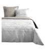 Housse De Couette + Taies - Mot d'Amour - 240x260cm - 100% Coton - Gris