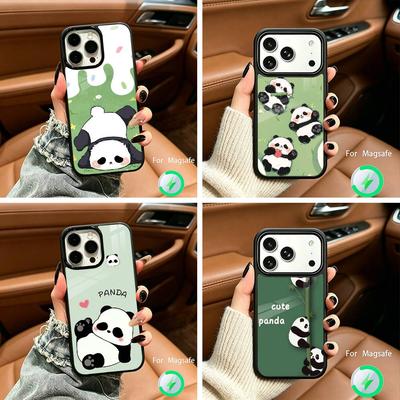Пухлый Милый Панда Для IPhone17 16 15 14 13 12 11 Plus Pro Max Plus Беспроводная Зарядка Чехол для Телефона