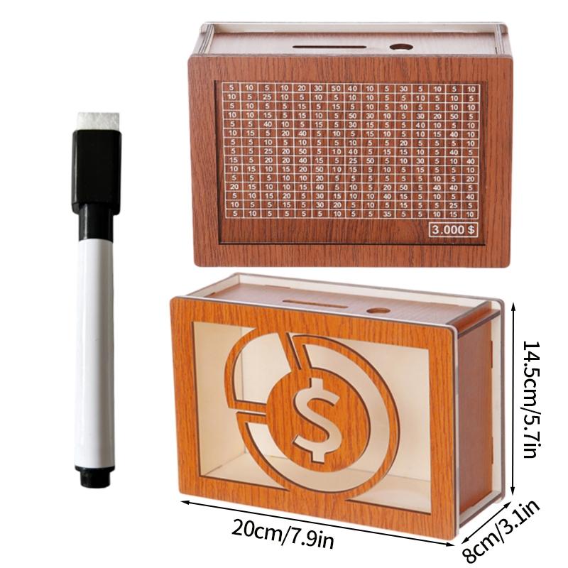 Деревянная копилка 1000/2000/3000/5000/10000 евро Копилка со счетчиком кассовые ящики сберегательные цели и коробки с числами