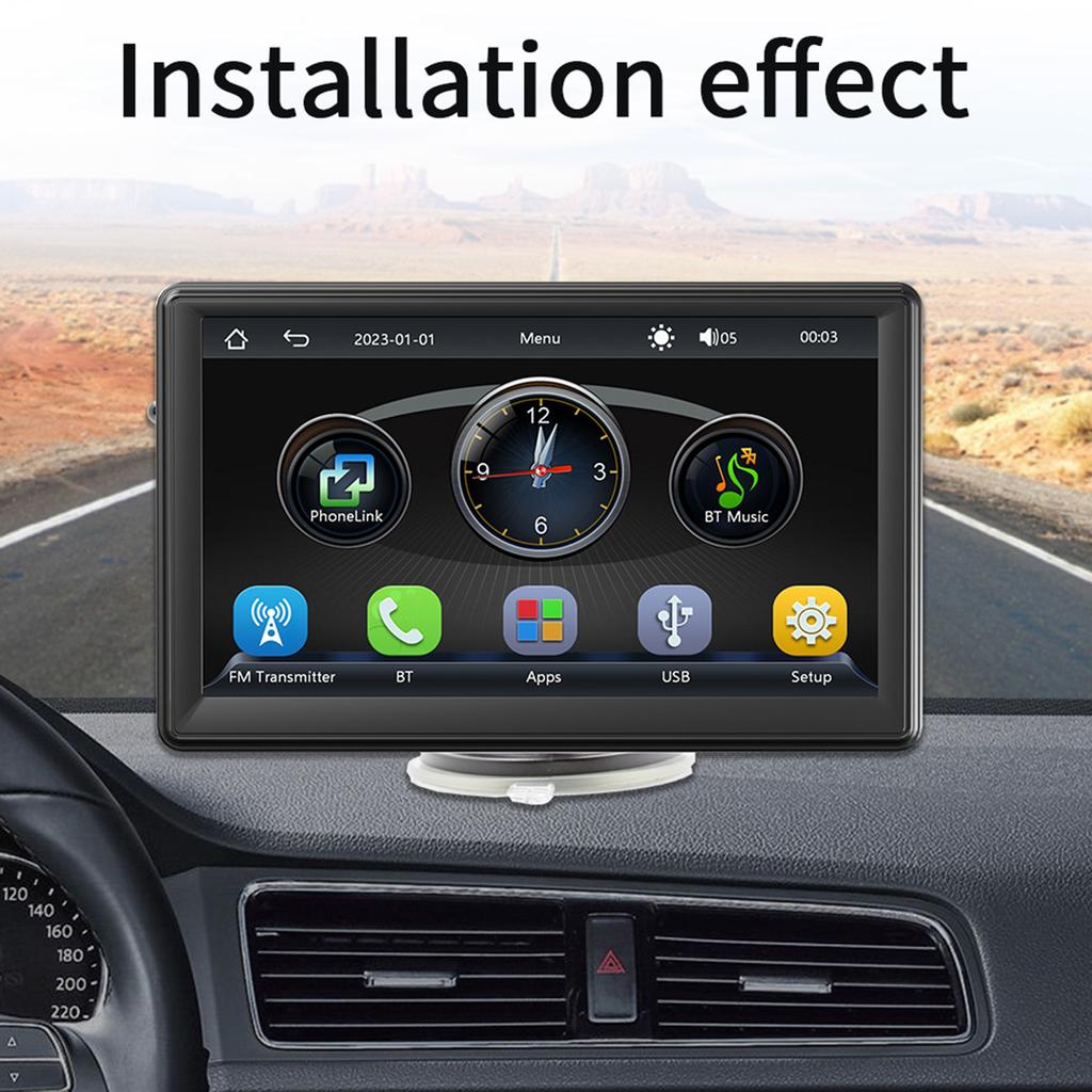 Портативный автомобильный MP5-плеер с 7-дюймовым HD-экраном, поддерживает CarPlay, Android Auto, MirrorLink, AHD