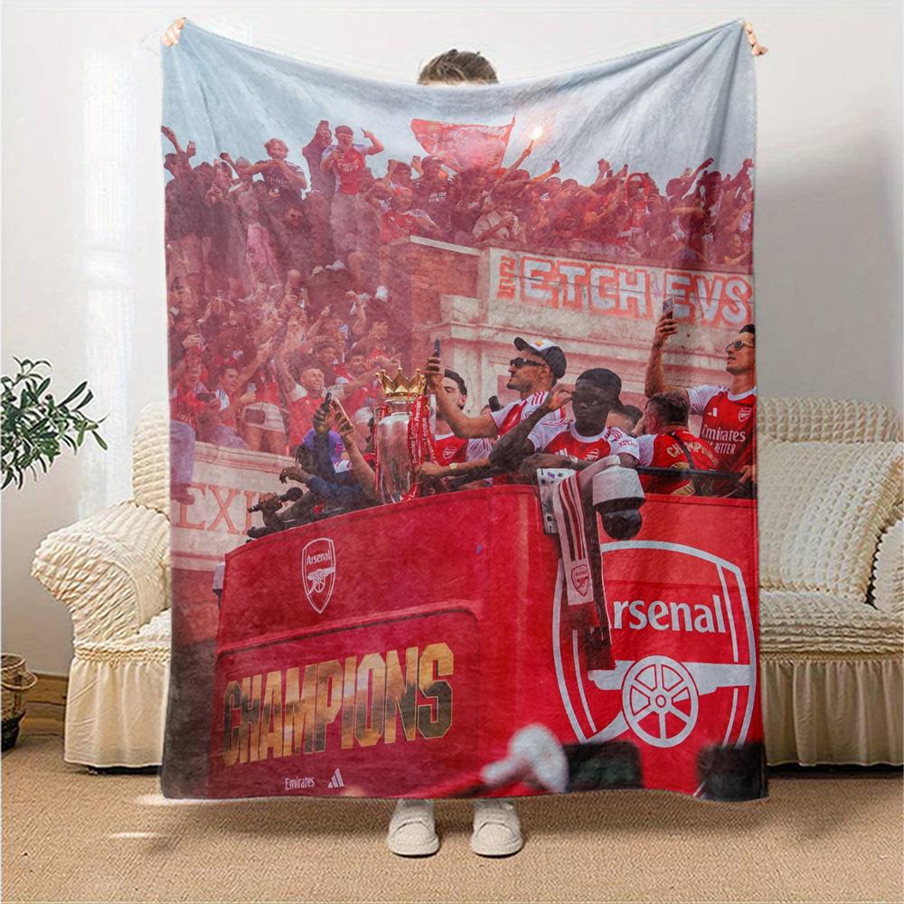 Arsenal Football Player Blanket Comfortable Suitable for Chair Couch Office Chair for All Seasons Stylish Decor Perfect Gift for Relatives and Friends