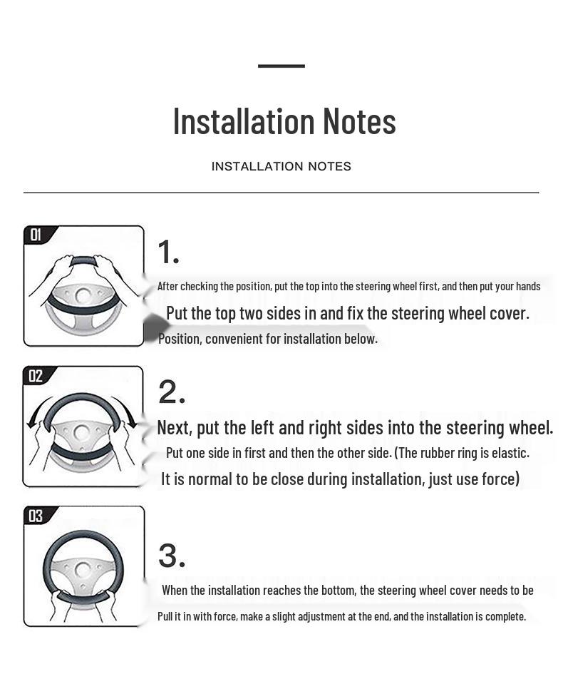 Leather Steering Wheel Cover for Range Rover Sport, Discovery, Freelander, Aurora