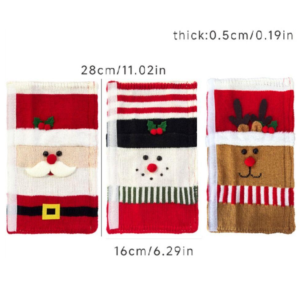 Snowman Refrigerator Door Handle Covers Christmas Microwave Oven Handle Covers Festive Decorative