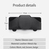 For Jeep Leather Car Glasses Case Sunglasses Storage Box Clip For Jeep Renegade Wrangler JL JK Gladiator Grand Cherokee Compa
