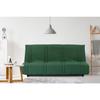 Clic clac 3 places LENA 20 - Tissu coton vert forêt - Couchage 125x190 cm - L193 x P92 x H93 cm