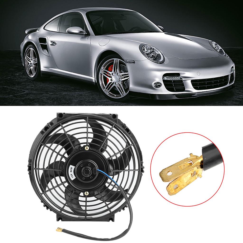 10-дюймовый электрический радиаторный тонкий вентилятор толкающий тянущий 12 В с установочными аксессуарами