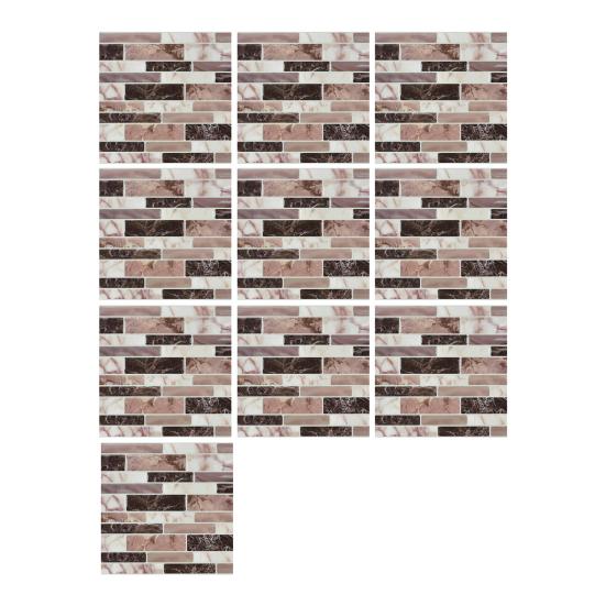 10 листов Мраморная наклейка на стену Водонепроницаемая ПВХ Самоклеящаяся Декоративная наклейка Дом Ванная Кухня Фартук Отклеивающаяся наклейка на стену