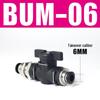 Pneumatic BUC-6-10 Hand Valve: 8mm Air Hose, 12mm Manual Straight Valve with Quick Connect Fitting