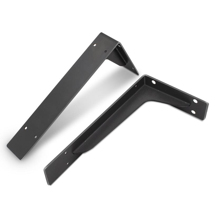 2 Pieces Heavy Duty Mantel Brackets, Large Metal Shelf, Wall Mounted Floating Triangle Hand Welded Countertop Holder, Load 250KG