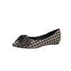 Fashion Elegant Bowknot Flats Women Houndstooth Ballets Shoes Shallow Pointed Toe Rivets Loafers Female Office Dress Slip On Ballerinas