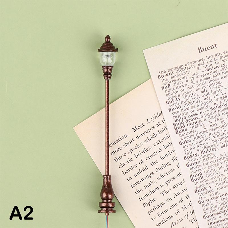 Рождественская деревня 1:87 Мини Модель Уличного Фонаря Миниатюрный Столбовой Фонарь Железнодорожные Лампы Уличные Фонари для Мини Ландшафта