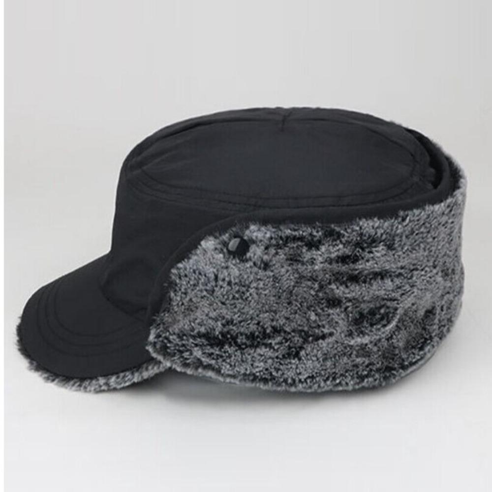 Warm Hat Flat Cap Windproof Ski Cap Practical Winter Hat with Ear Flaps