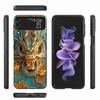 Золотой Святой Дракон Чехол для Телефона для Samsung Z Flip 6 7 5G Z Flip 5 Galaxy Z Flip 3 4 5G ZFlip Ударопрочный Жесткий Чехол ТПУ ПК Coque C