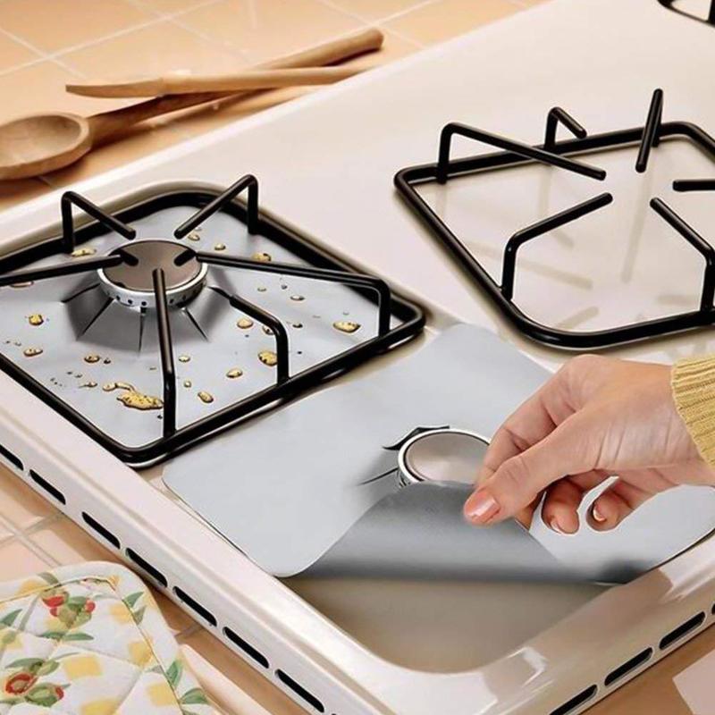 1/5/10PCS High Heat Resistant Glass Fiber Gas Stove Protector - Reusable and Easy To Clean