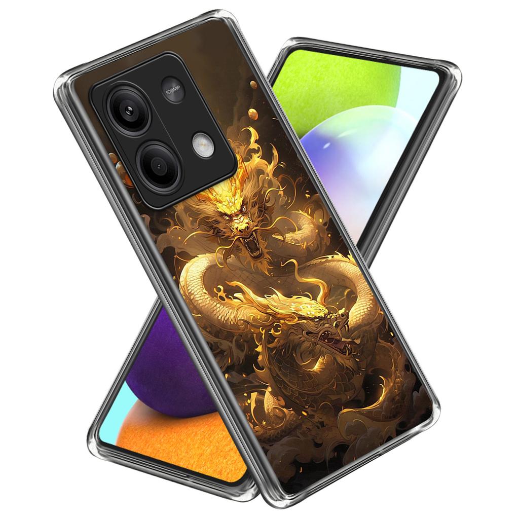Чехол для Xiaomi Redmi Note 13 5G, амортизирующий ТПУ с принтом