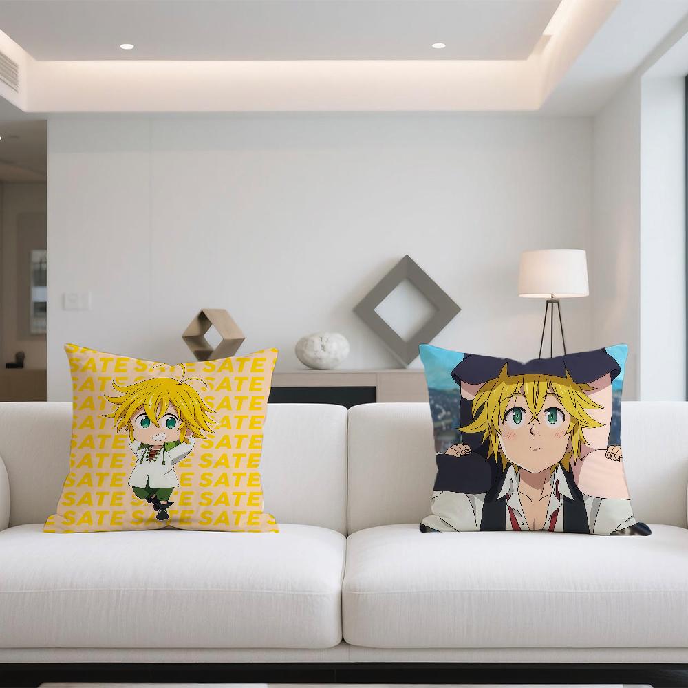 Anime The S-Seven D-Deadly Sins Meliodas cushion cover Comfortable and soft bedding skin friendly leisure sofa car pillowcase