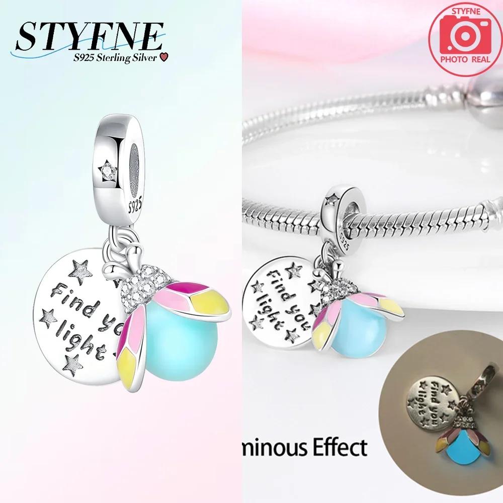 Exquisite New Cute Copper Chameleon Luminous Firefly Butterfly Charms Beads Fit Original Bracelets Fine Diy Jewelry