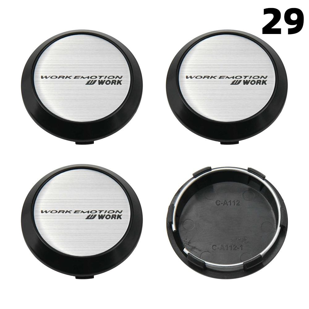 4PCS New 64MM OD / 60MM ID Cap For Rims WORK EMOTION EQUIP MEISTER VS Logo Wheel Center Cap Sport Car Wheel Cover Hub caps