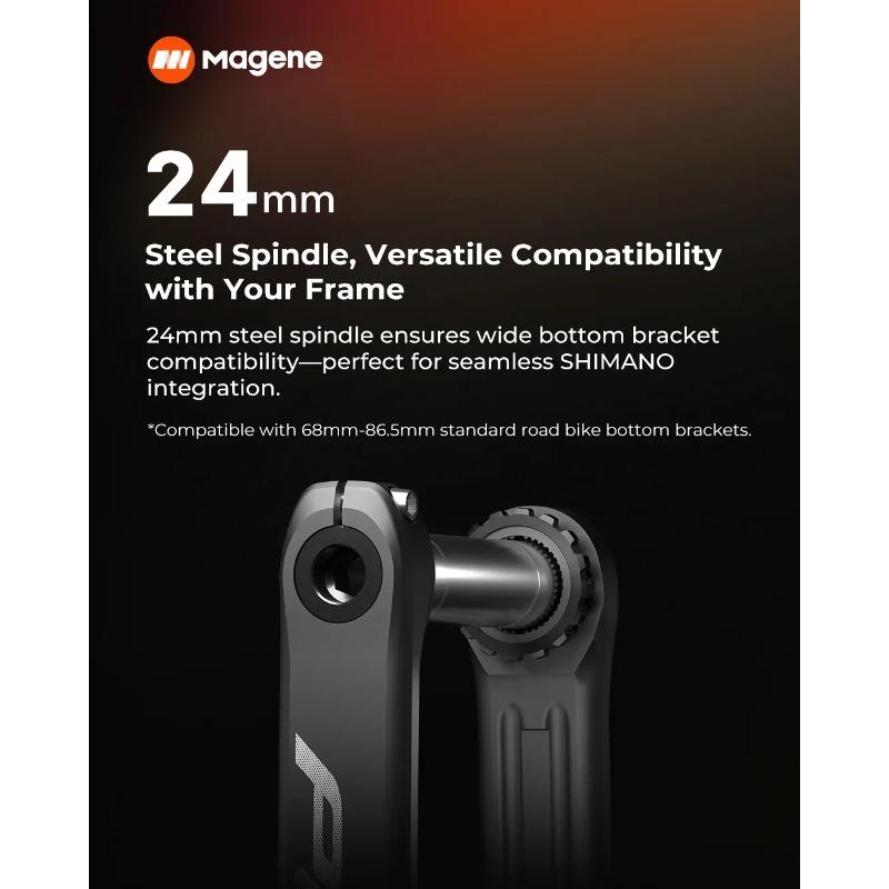 Magene P515 Spider-Based Road Bike Power Meter 110BCD Oval 4 5 Arm Sprocket, Bike Bottom Bracket 4 Bolt Cadence ANT Computer