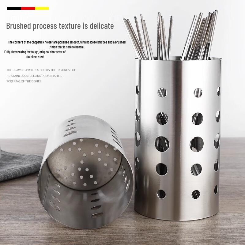 Stainless Steel Chopstick Holder with Drain