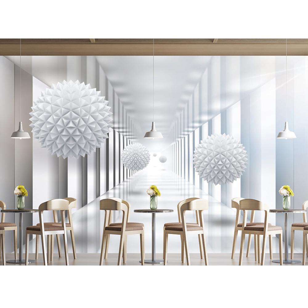 3D геометрические обои в индустриальном стиле Большие белые настенные фрески Гостиная Спальня Столовая Домашний декор Фреска
