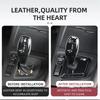 ZUWG9 New For BMW X1 X2 F48 F39 Carbon Black Car Gear Panel Cover Trim Gear Shifter Knob Boot Cover Auto Interior Decoration Acce