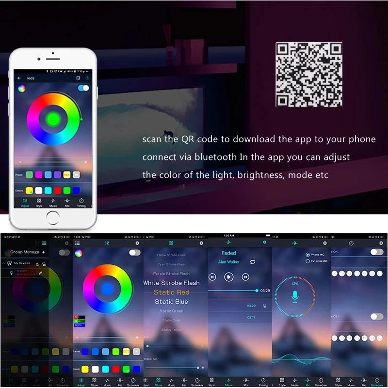 RGB Светодиодная лента 12В Водонепроницаемая Светодиодный свет Наружная лента 5050 2835 Самоклеящаяся Гибкая 15м 20м Lus I Светодиодная лента для стены комнаты