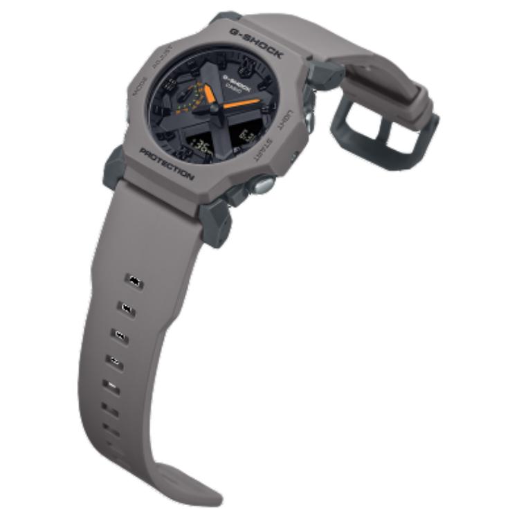 Casio GA 2300 Кварцевый механизм Ремешок из смолы Часы Унисекс Черный циферблат GA-2300-8A