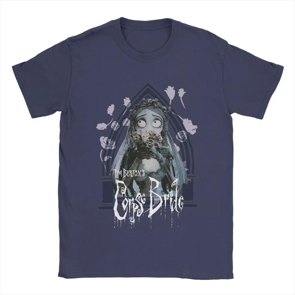 Corpse Bride Emily Roses And Altar T-Shirts Cool Pure Cotton Tee Shirt O Neck Short Sleeve T Shirts Gift Idea Clothes