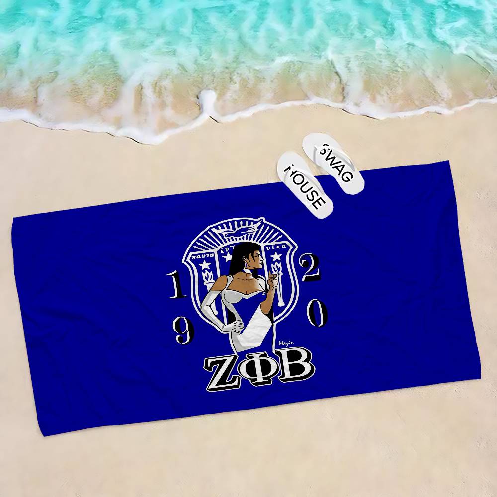 Логотип Zeta-Phi Beta Аниме Пляжное Полотенце для плавания Мягкое Впитывающее Мочалка Детские Подарки для Детей Путешествия Кемпинг Спортзал