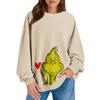 Women's Casual  Christmas  Printing Pullover Long Sleeve Shirt Oversized Sweatshirt