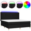 VidaXL Slat Bed Base with Mattress and LED, Upholstered Bed, Double Bed, Adult Bed for Interior Bedroom, 3138975