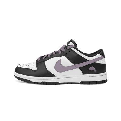 Кроссовки Dunk Taro Dolphin Устойчивые к истиранию Нескользящие Низкие Скейтбордические Унисекс Черный Белый Фиолетовый DD1391-100()